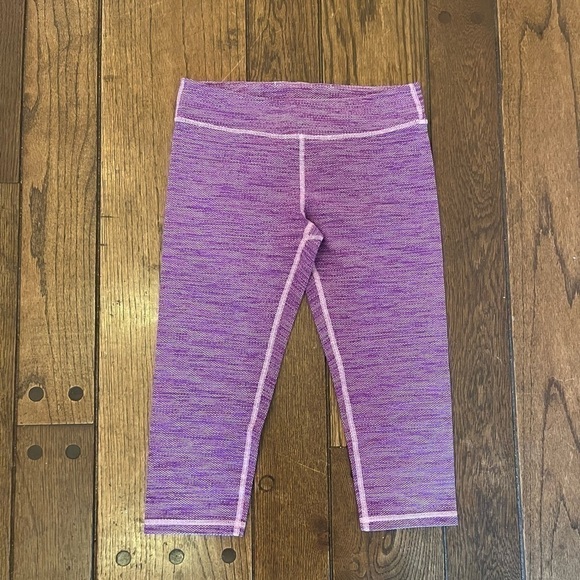 Ivivva by Lululemon Girls Purple Cropped Leggings Size 14 - Picture 1 of 6